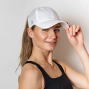 VimHue: Women's Sun Goddess UPF 50+ Ponytail Cap - White Hats