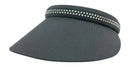 Dolly Mama: Ladies Kaitlyn Clip on Crystal Visor Hats