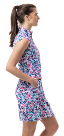 SanSoleil: Ladies UPF 50 SolStyle Cool ICE Sleeveless Zip Mock Dress - 900722I Clothing