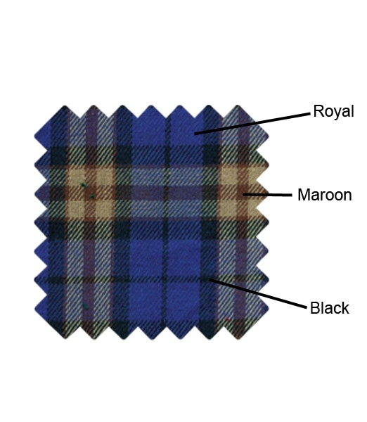royal, maroon, black plaid golf knickers