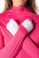 Golftini: Women's Double-Zip Sport Jacket - Hot Pink Clothing