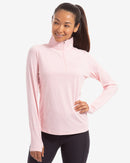 BloqUV: Women's UPF 50 Relaxed Mock Zip Top (3002) - Tickle Me Pink Clothing