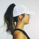VimHue: Women's Sun Goddess UPF 50+ Ponytail Cap - White Hats