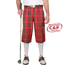 red, black, yellow plaid knicker