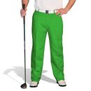 Golf Knickers: Mens 'Par 4' Cotton/Ramie Golf Trousers - Lime Clothing