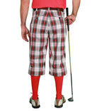 white, maroon an navy golf knickers