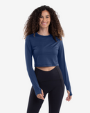 BloqUV: Women's UPF 50 Everyday Crop Top (4015) - Navy Clothing