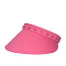 Dolly Mama: Ladies Full Clip On Visor - Phoebe with Crystal Flowers Hats