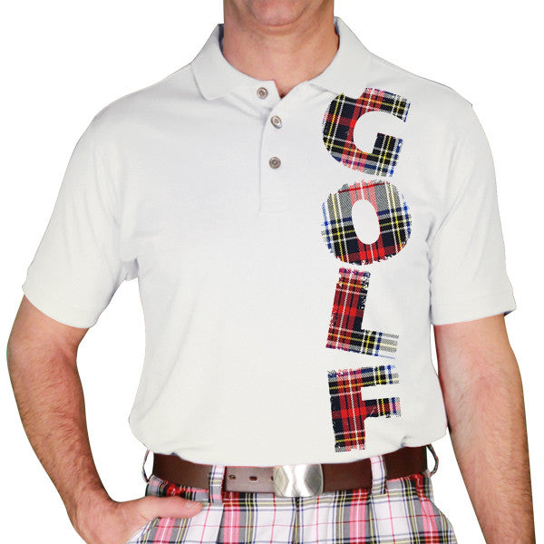 Golf Knickers: Men's Stewart Plaid Golf Shirt