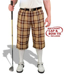 Golf Knickers: Mens 'Par 5' Limited Microfiber Golf Knickers Bow Tie & Cap - Naples Clothing