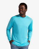 BloqUV: Men's UPF 50 Long Sleeve Jet Tee (12002) - Light Turquoise Clothing