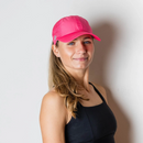 VimHue: Women's Sun Goddess UPF 50+ Ponytail Cap - Hot Pink Hats