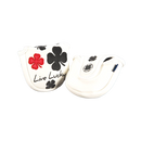 Black Clover Live Lucky Mallet Putter Cover - Live Lucky White and Red Golf