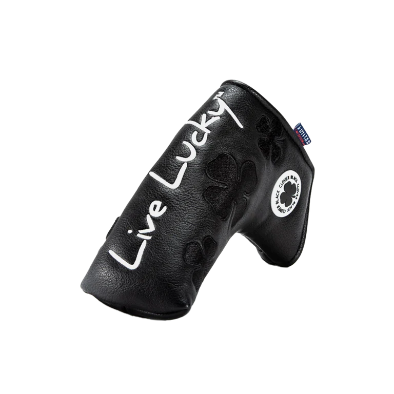 Black Clover Live Lucky Blade Putter Cover - Live Lucky Black and Blue