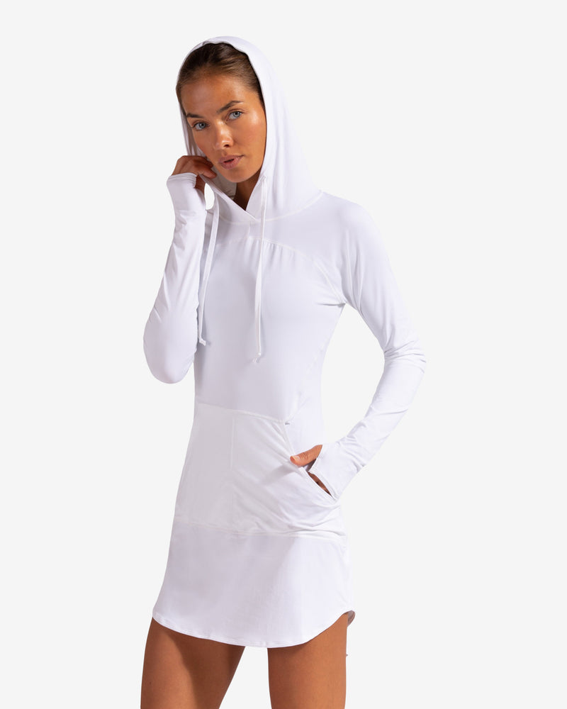 BloqUV: Women's UPF 50 Hoodie Dress (2009) - White