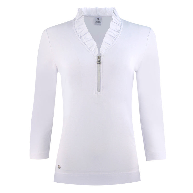 Daily Sports: Women's Patrice 3/4 Sleeve Polo - White