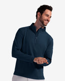 BloqUV: Men's UPF 50 Long Sleeve Mock Zip Top (12001) - Midnight Blue Clothing