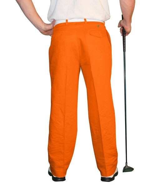 orange golf trousers