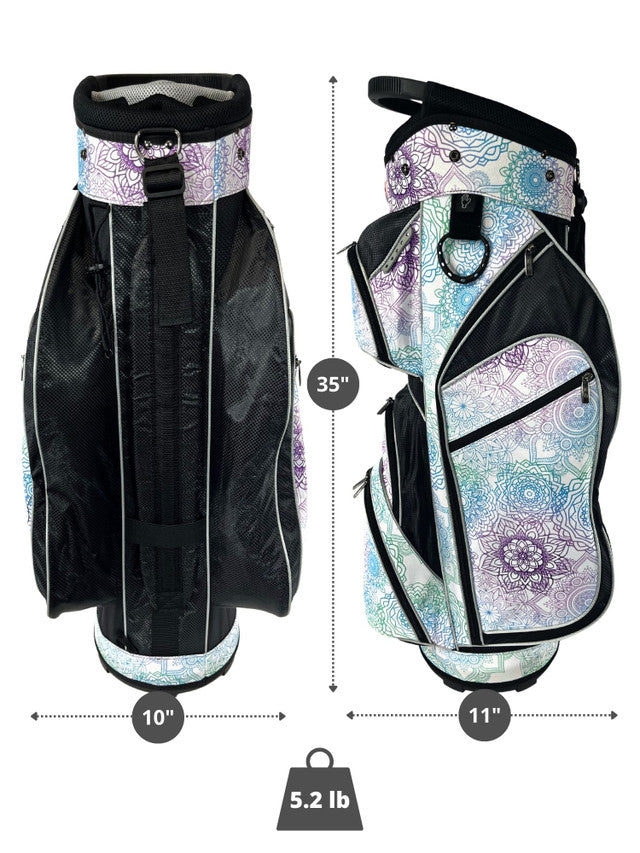 Taboo Fashions: Ladies Monaco Premium Lightweight Cart Bag - Mandala Dreams