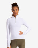 BloqUV: Women's UPF 50 Mock Zip Top (3001) - White Clothing