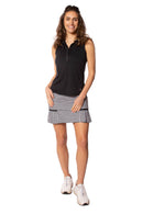 Golftini: Women's Side Pleat Performance Skort - Houndstooth Skorts