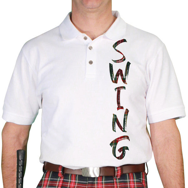 Golf Knickers: Men's Stewart Plaid Golf Shirt