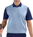 Golf Knickers: Men's Solid Sweater Vest - Light Blue Clothing