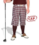 Golf Knickers: Mens 'Par 5' Limited Microfiber Golf Knickers & Cap - Mulberry Clothing