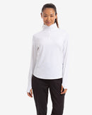 BloqUV: Women's UPF 50 Relaxed Mock Zip Top (3002) - White Clothing
