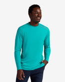 BloqUV: Men's UPF 50 Long Sleeve Jet Tee (12002) - Caribbean Blue Clothing