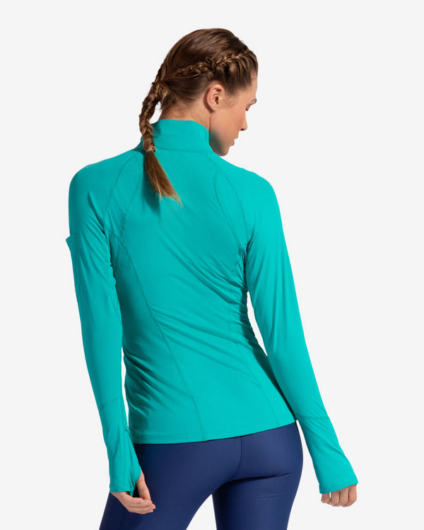 BloqUV Women's Sun Protective Mock Zip Long Sleeve Athletic Top