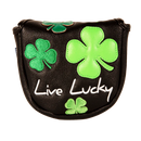 Black Clover Live Lucky Mallet Putter Cover - Live Lucky Green Golf