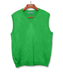 Golf Knickers: Men's Solid Sweater Vest - Lime Clothing