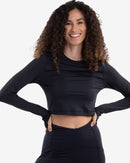 BloqUV: Women's UPF 50 Everyday Crop Top (4015) - Black Clothing