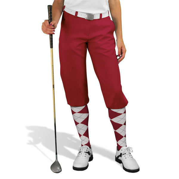maroon golf knicker
