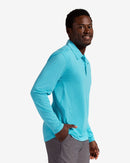 Light Turquoise long sleeve polo