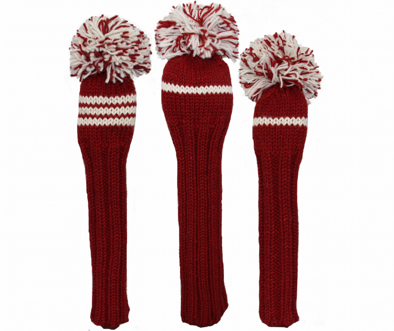 Maroon and White Headcover Sets