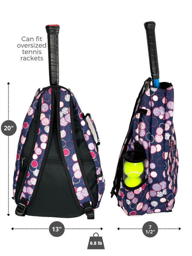 Taboo Fashions: Ladies Premium Tennis Backpack - Poppin Bottles