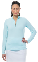 SanSoleil: Ladies UPF 50 SunGlow Zip Mock - 900434 Clothing