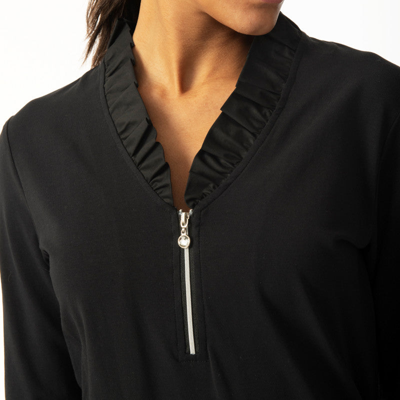 Daily Sports: Women's Patrice 3/4 Sleeve Polo - Black