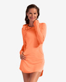 BloqUV: Women's UPF 50 Hoodie Dress (2009) - Tangerine Clothing