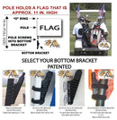 SSP Flags: 11x15 inch Golf Cart Replacement Flag - POW MIA with Pole Golf Flags