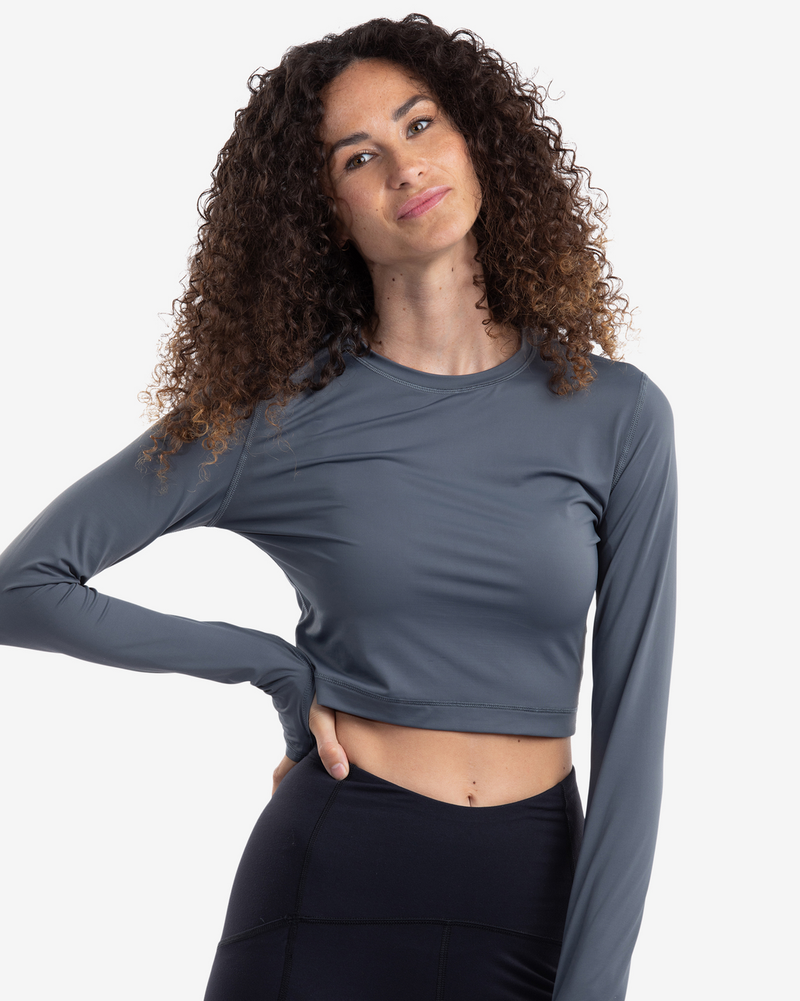 BloqUV: Women's UPF 50 Everyday Crop Top (4015) - Smoke