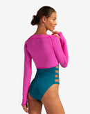 BloqUV: Women's UPF 50 Crop Top (4001) - Bubble Gum Clothing