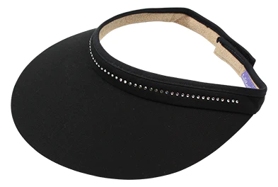 Dolly Mama: Ladies Celine Crystal Velcro Visor Hats