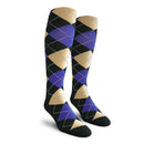 Golf Knickers: Men's Over-The-Calf Argyle Socks - Black/Royal/Khaki Socks
