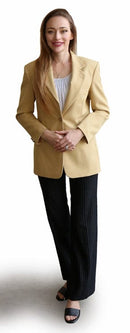 ReadyGOLF: Ladies Trophy Club Blazer Jacket - Camel/Beige Clothing