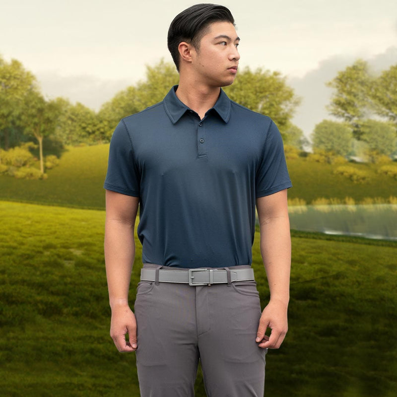 Nexbelt: Men's Ace Leather Golf Belt  - Grey