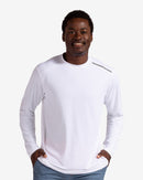 BloqUV: Men's UPF 50 Long Sleeve Jet Tee (12002) - White Clothing