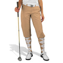 Golf Knickers: Ladies 'Par 3' Microfiber Golf Knickers - Khaki Clothing